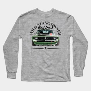 WILD ARMY GREEN STANG MERCH Long Sleeve T-Shirt